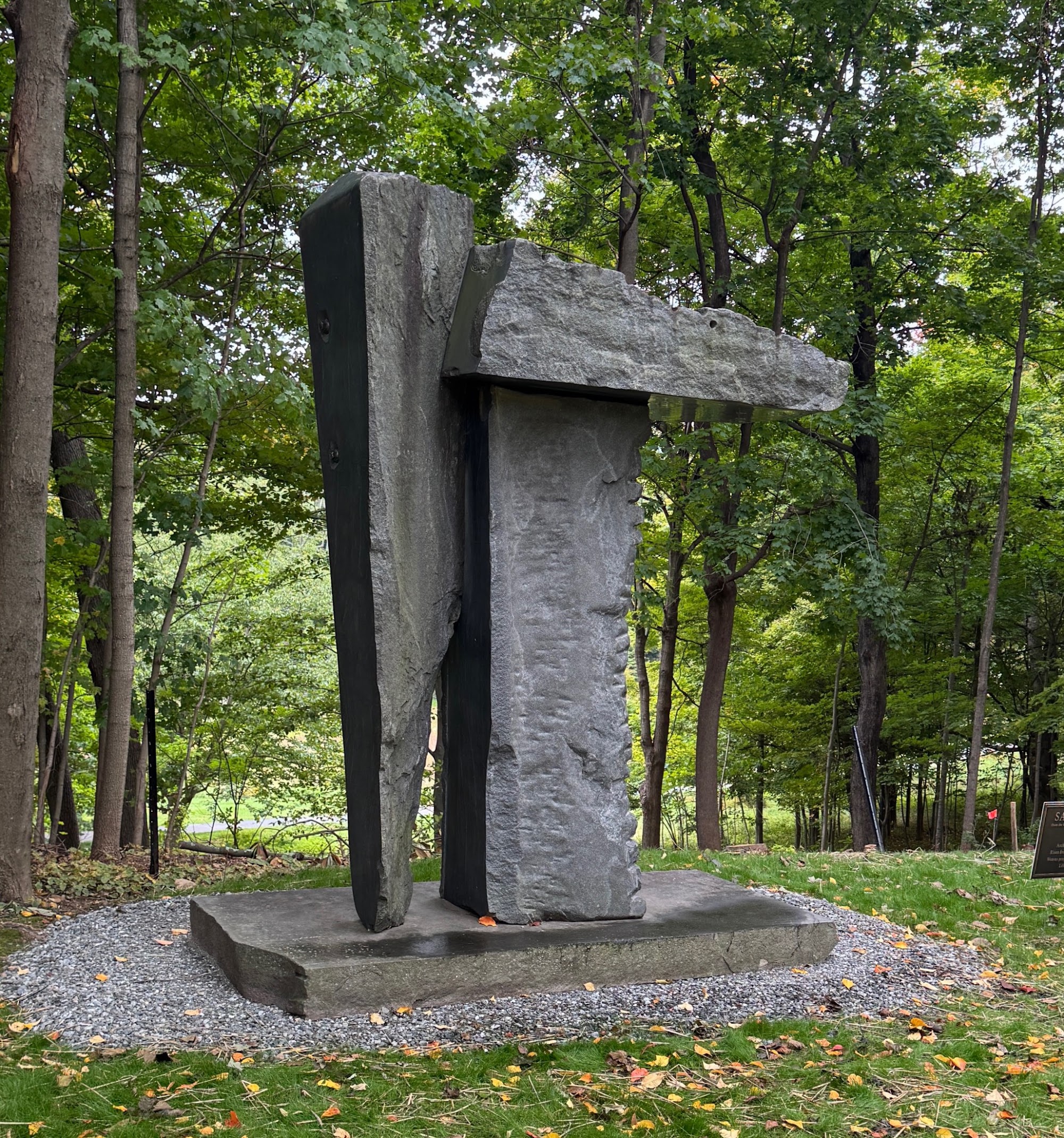 Sandalphon granite sculpture at The Healing Garden